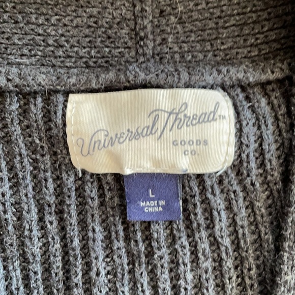 Universal Thread Target L 100% Cotton Gray Sweater Cardigan - Picture 4 of 5